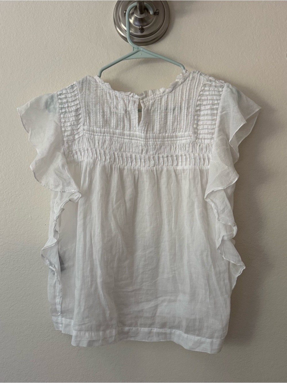 Isabel Marant White Ruffled Cotton Blouse - Picture 7 of 7